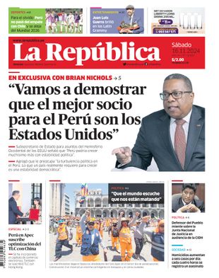 Edición Impresa - La Republica | Lima - Sabado 16 de Noviembre del 2024