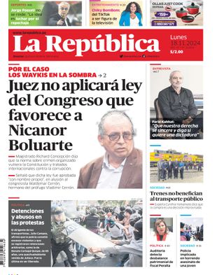 Edición Impresa - La Republica | Norte - Lunes 18 de Noviembre del 2024