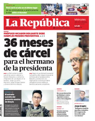 Edición Impresa - La Republica | Lima - Miercoles 20 de Noviembre del 2024