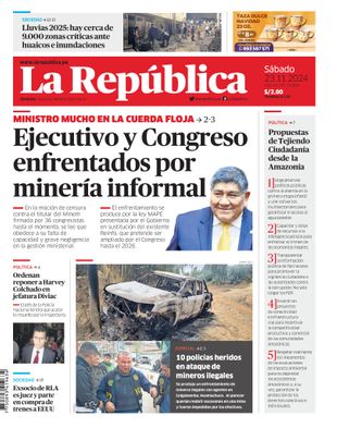 Edición Impresa - La Republica | Lima - Sabado 23 de Noviembre del 2024