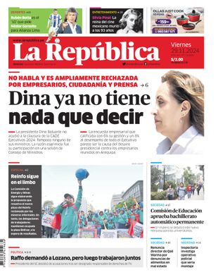 Edición Impresa - La Republica | Lima - Viernes 29 de Noviembre del 2024