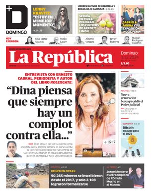 Edición Impresa - La Republica | Lima - Domingo 01 de Diciembre del 2024