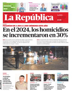 Edición Impresa - La Republica | Lima - Lunes 02 de Diciembre del 2024