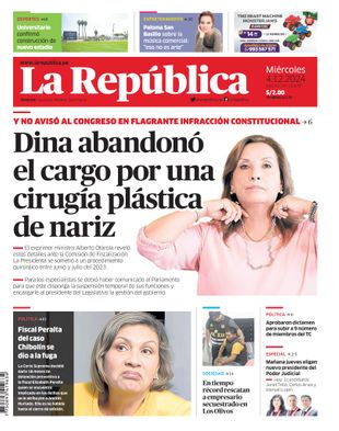 Edición Impresa - La Republica | Lima - Miercoles 04 de Diciembre del 2024