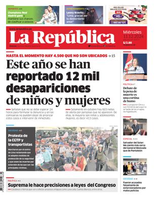 Edición Impresa - La Republica | Lima - Miercoles 11 de Diciembre del 2024