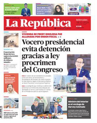 Edición Impresa - La Republica | Lima - Miercoles 18 de Diciembre del 2024