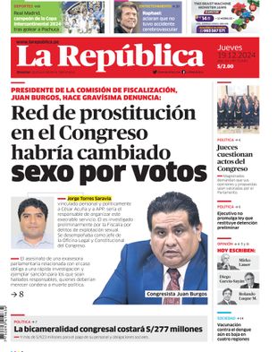 Edición Impresa - La Republica | Norte - Jueves 19 de Diciembre del 2024