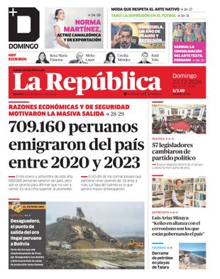 Edición Impresa - La Republica | Lima - Domingo 22 de Diciembre del 2024