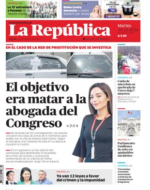 Edición Impresa - La Republica | Sur - Martes 24 de Diciembre del 2024