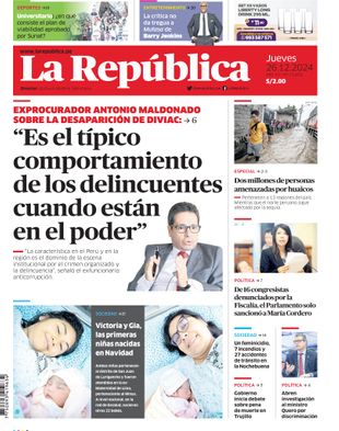 Edición Impresa - La Republica | Sur - Jueves 26 de Diciembre del 2024