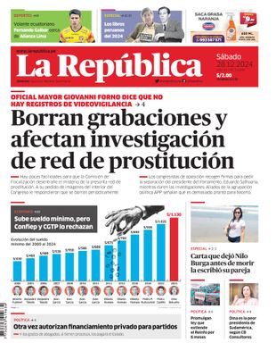 Edición Impresa - La Republica | Lima - Sabado 28 de Diciembre del 2024