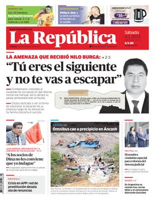 Edición Impresa - La Republica | Lima - Sabado 04 de Enero del 2025