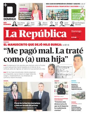 Edición Impresa - La Republica | Lima - Domingo 05 de Enero del 2025