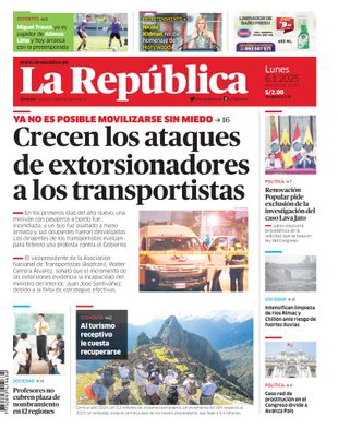 Edición Impresa - La Republica | Lima - Lunes 06 de Enero del 2025