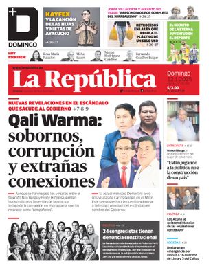 Edición Impresa - La Republica | Lima - Domingo 12 de Enero del 2025