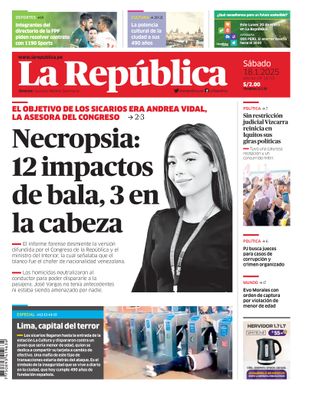 Edición Impresa - La Republica | Lima - Sabado 18 de Enero del 2025