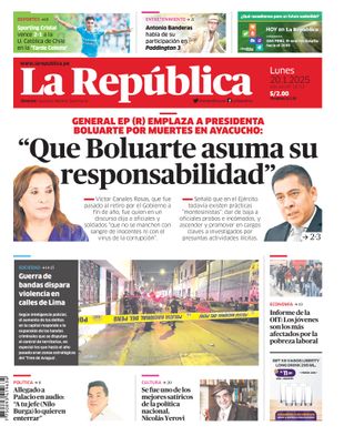 Edición Impresa - La Republica | Lima - Lunes 20 de Enero del 2025