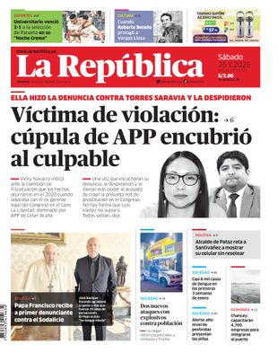 Edición Impresa - La Republica | Lima - Sabado 25 de Enero del 2025