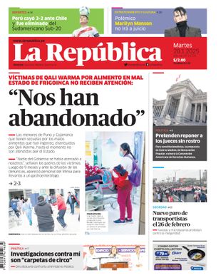 Edición Impresa - La Republica | Lima - Martes 28 de Enero del 2025