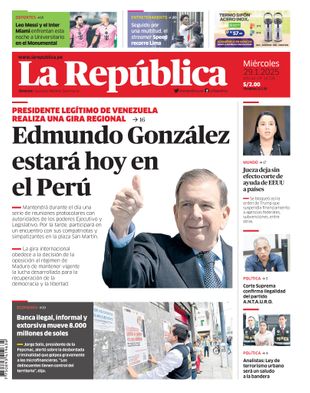 Edición Impresa - La Republica | Lima - Miercoles 29 de Enero del 2025