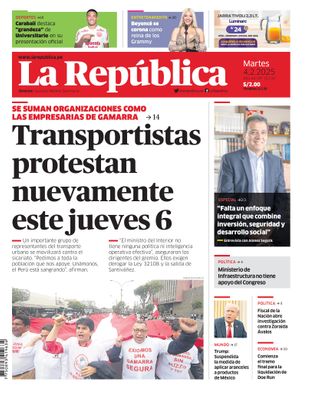 Edición Impresa - La Republica | Lima - Martes 04 de Febrero del 2025