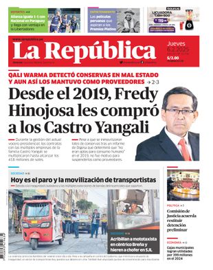 Edición Impresa - La Republica | Lima - Jueves 06 de Febrero del 2025