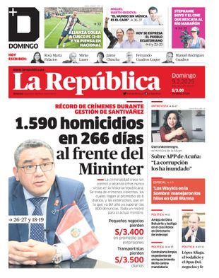 Edición Impresa - La Republica | Lima - Domingo 09 de Febrero del 2025