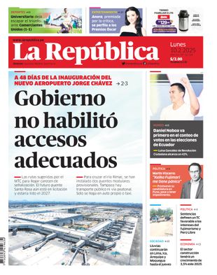 Edición Impresa - La Republica | Lima - Lunes 10 de Febrero del 2025