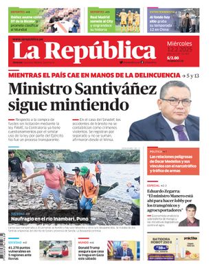 Edición Impresa - La Republica | Lima - Miercoles 12 de Febrero del 2025