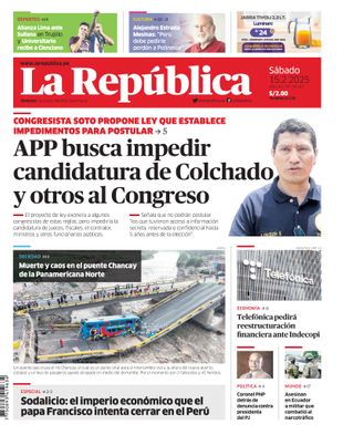 Edición Impresa - La Republica | Lima - Sabado 15 de Febrero del 2025