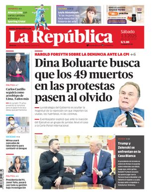 Edición Impresa - La Republica | Lima - Sabado 01 de Marzo del 2025