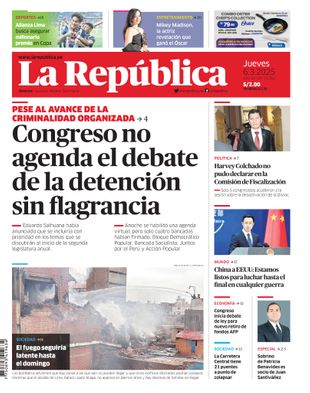 Edición Impresa - La Republica | Lima - Jueves 06 de Marzo del 2025