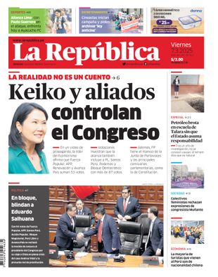 Edición Impresa - La Republica | Lima - Viernes 07 de Marzo del 2025