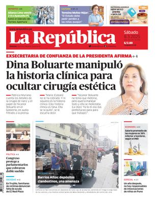 Edición Impresa - La Republica | Lima - Sabado 08 de Marzo del 2025