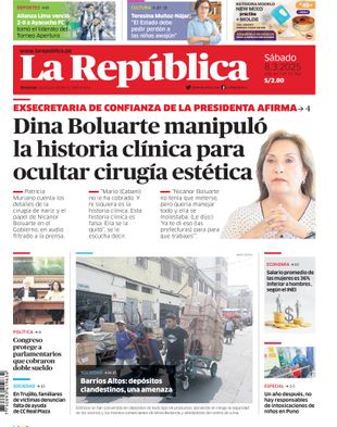 Edición Impresa - La Republica | Norte - Sabado 08 de Marzo del 2025