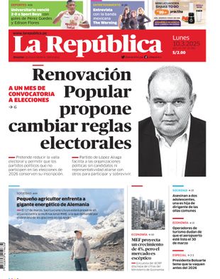 Edición Impresa - La Republica | Norte - Lunes 10 de Marzo del 2025