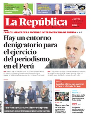 Edición Impresa - La Republica | Lima - Jueves 13 de Marzo del 2025