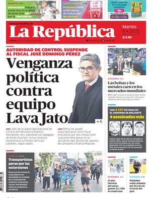 Edición Impresa - La Republica | Sur - Martes 08 de Abril del 2025