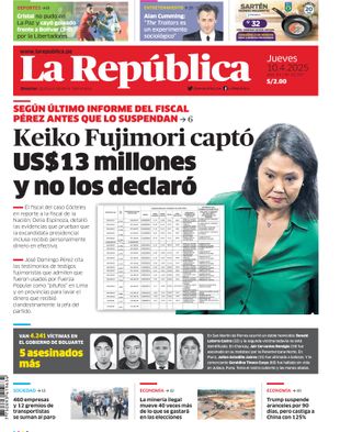 Edición Impresa - La Republica | Sur - Jueves 10 de Abril del 2025