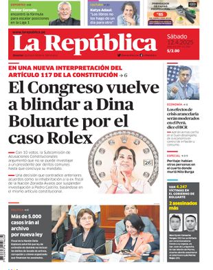Edición Impresa - La Republica | Sur - Sabado 12 de Abril del 2025