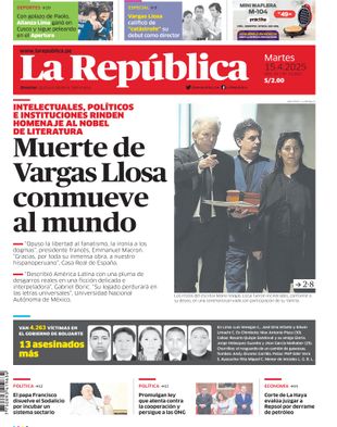 Edición Impresa - La Republica | Sur - Martes 15 de Abril del 2025
