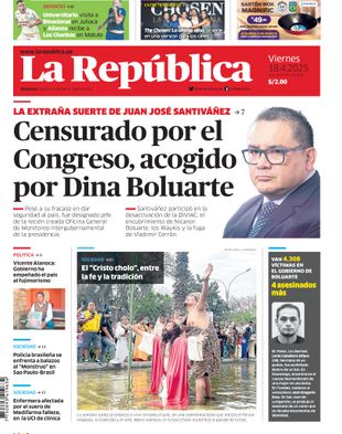 Edición Impresa - La Republica | Sur - Viernes 18 de Abril del 2025