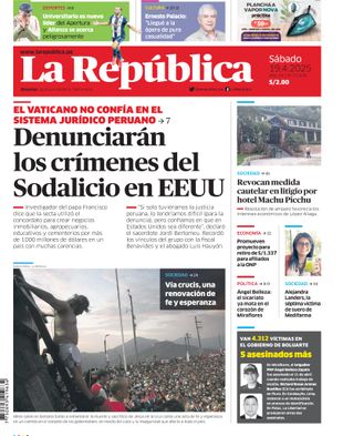 Edición Impresa - La Republica | Norte - Sabado 19 de Abril del 2025