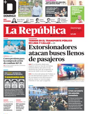 Edición Impresa - La Republica | Sur - Domingo 20 de Abril del 2025