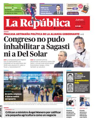 Edición Impresa - La Republica | Lima - Jueves 01 de Mayo del 2025