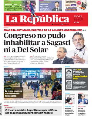 Edición Impresa - La Republica | Norte - Jueves 01 de Mayo del 2025