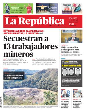 Edición Impresa - La Republica | Lima - Viernes 02 de Mayo del 2025