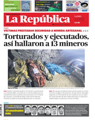 Edición Impresa - La Republica | Sur - Lunes 05 de Mayo del 2025