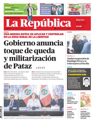 Edición Impresa - La Republica | Lima - Martes 06 de Mayo del 2025