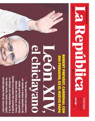 Edición Impresa - La Republica | Lima - Viernes 09 de Mayo del 2025